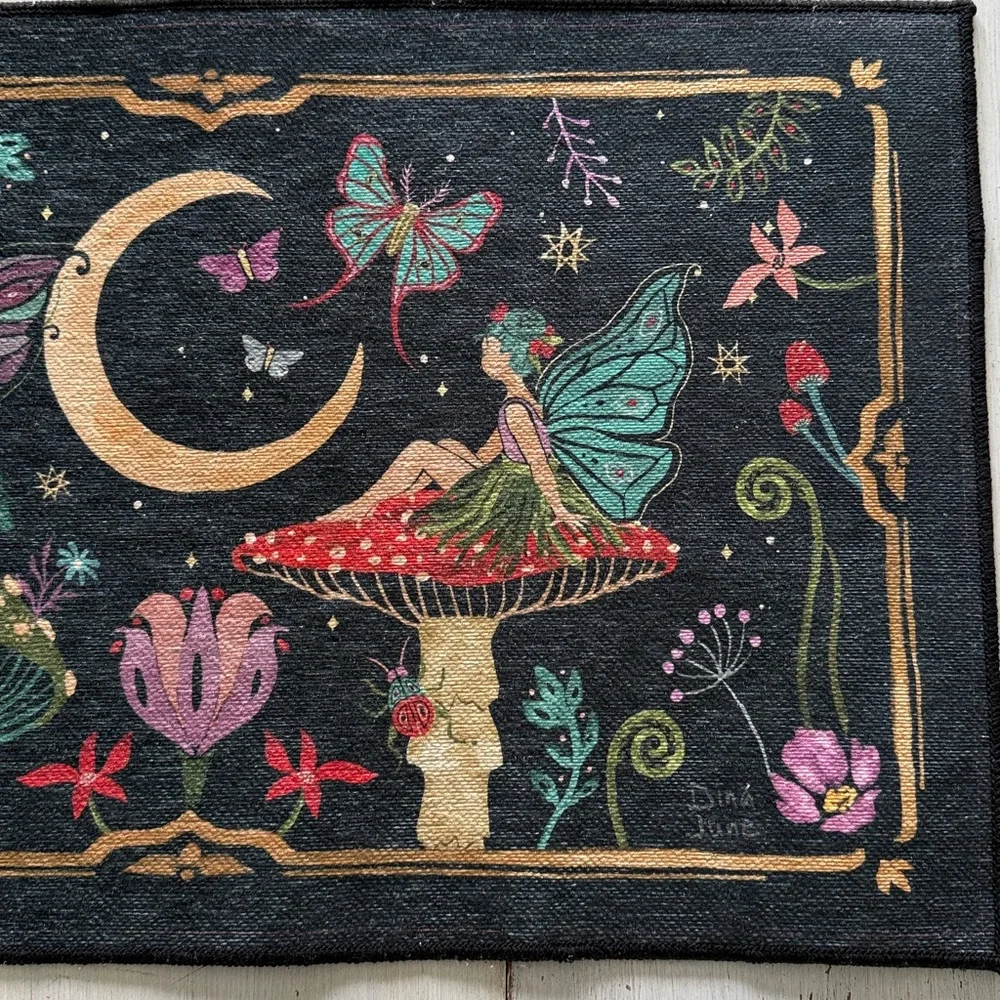 Evergreen Fairy and Mushroom Indoor/Outdoor Mat - New